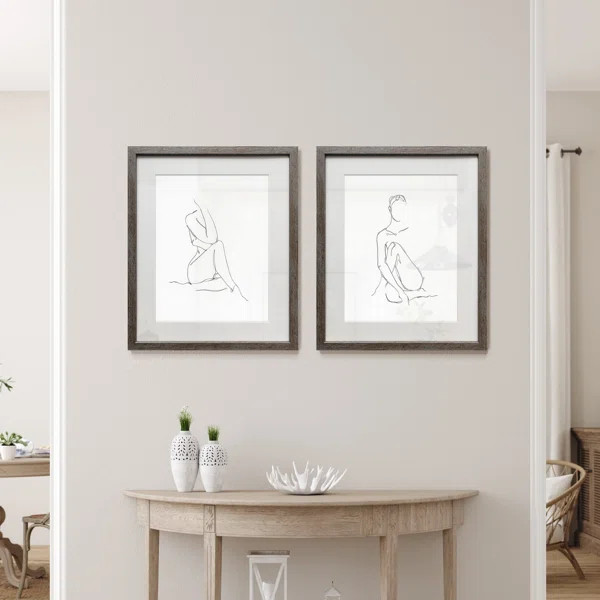 Nude Contour Sketch I - 2 Piece Picture Frame Print | Wayfair North America