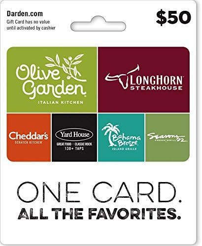 Darden Restaurants Gift Card $50 | Amazon (US)
