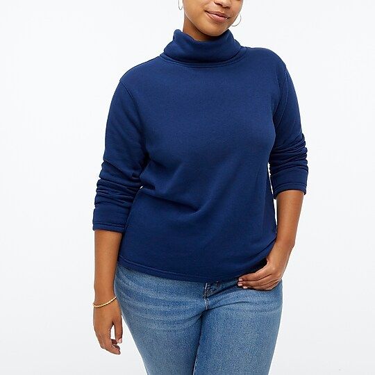 Factory: Mockneck Sweatshirt In Cloudspun Fleece For Women | J.Crew Factory