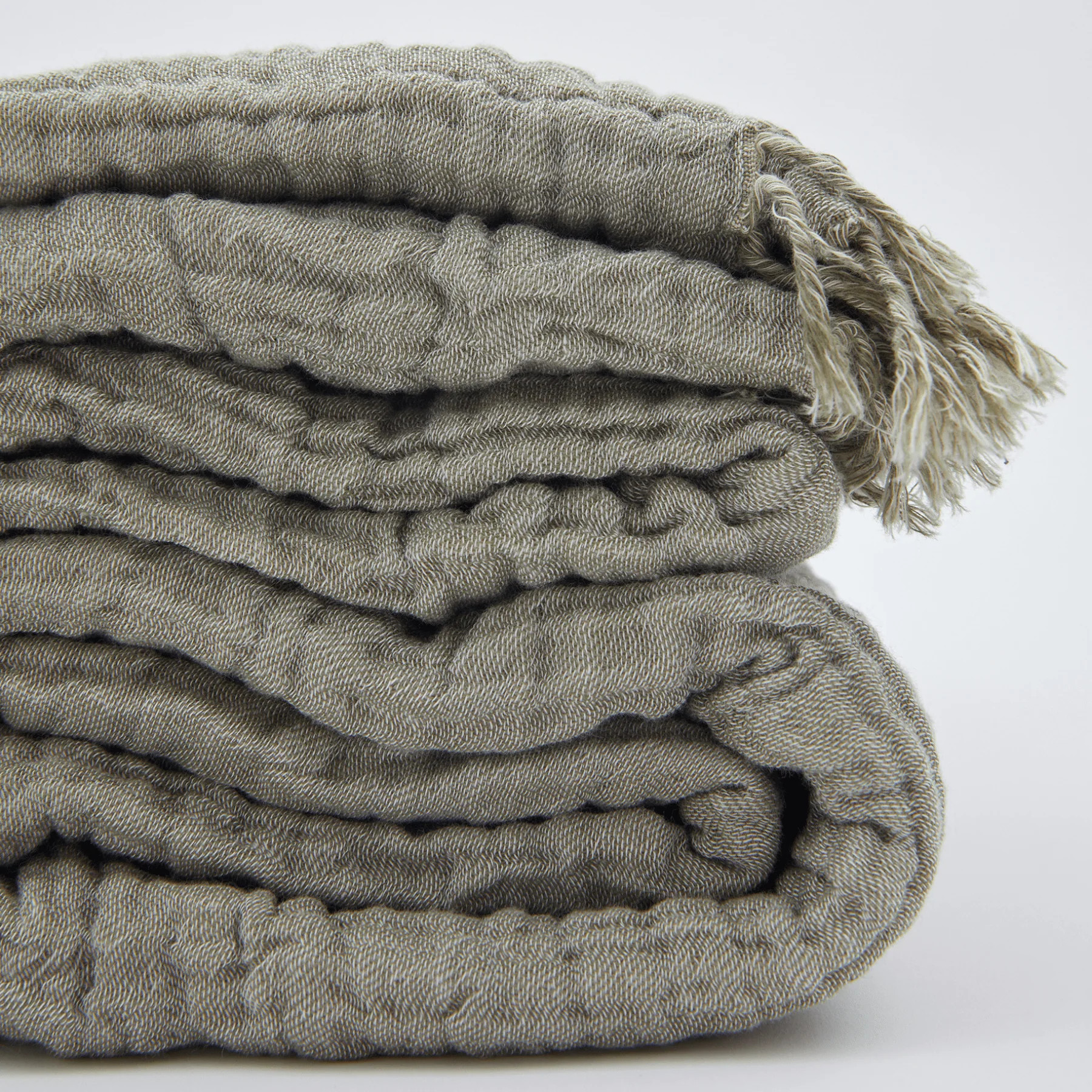 Joy |  Four Layered Crinkle Muslin Bed Cover | The Loomia