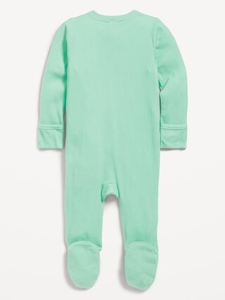 Ribbed 2-Way-Zip Sleep & Play Footed One-Piece for Baby | Old Navy (US)