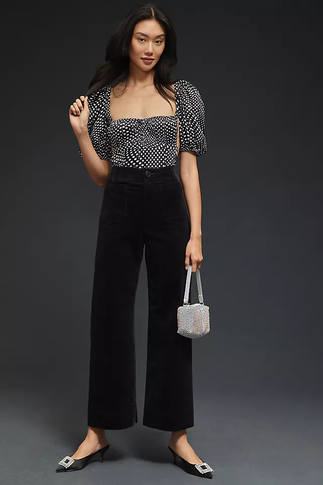 Maeve The Colette Cropped Wide-Leg Corduroy Pants | Anthropologie (US)