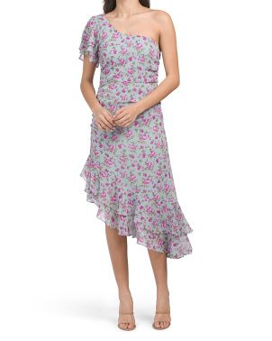 One Shoulder Lisa Floral Dress | TJ Maxx