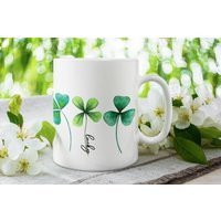 St. Patrick's Day Mug, Clover Coffee Cup, Green 15 Oz Mug, Shamrock Tea St Pattys Gift, Lucky Irish Gift For Her Friend | Etsy (US)