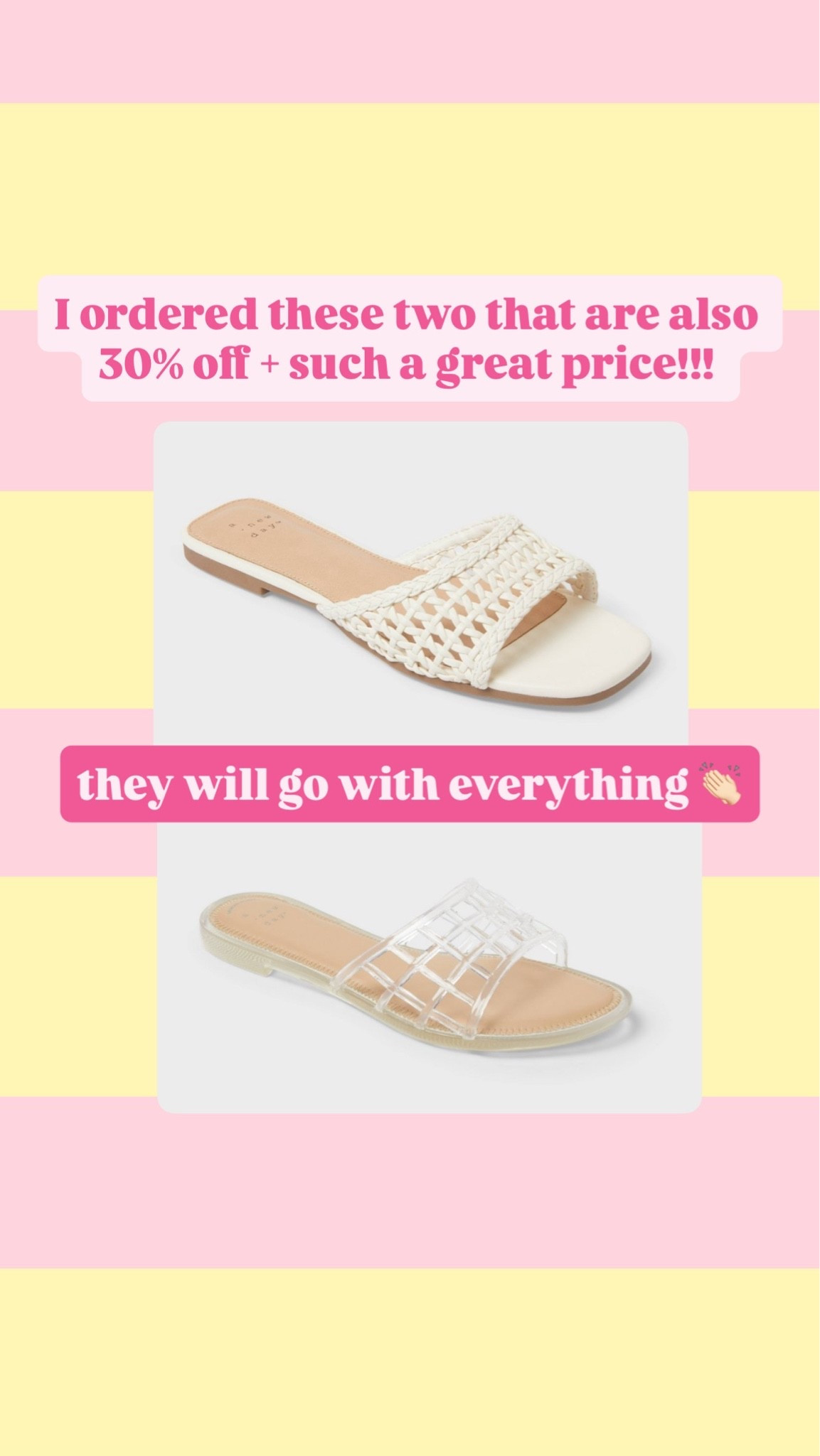Target sandals on sale😍 I ordered these & the jelly in pink. I’ll review when they come in but wanted to share

#LTKmomlife #LTKSeasonal #LTKSaleAlert