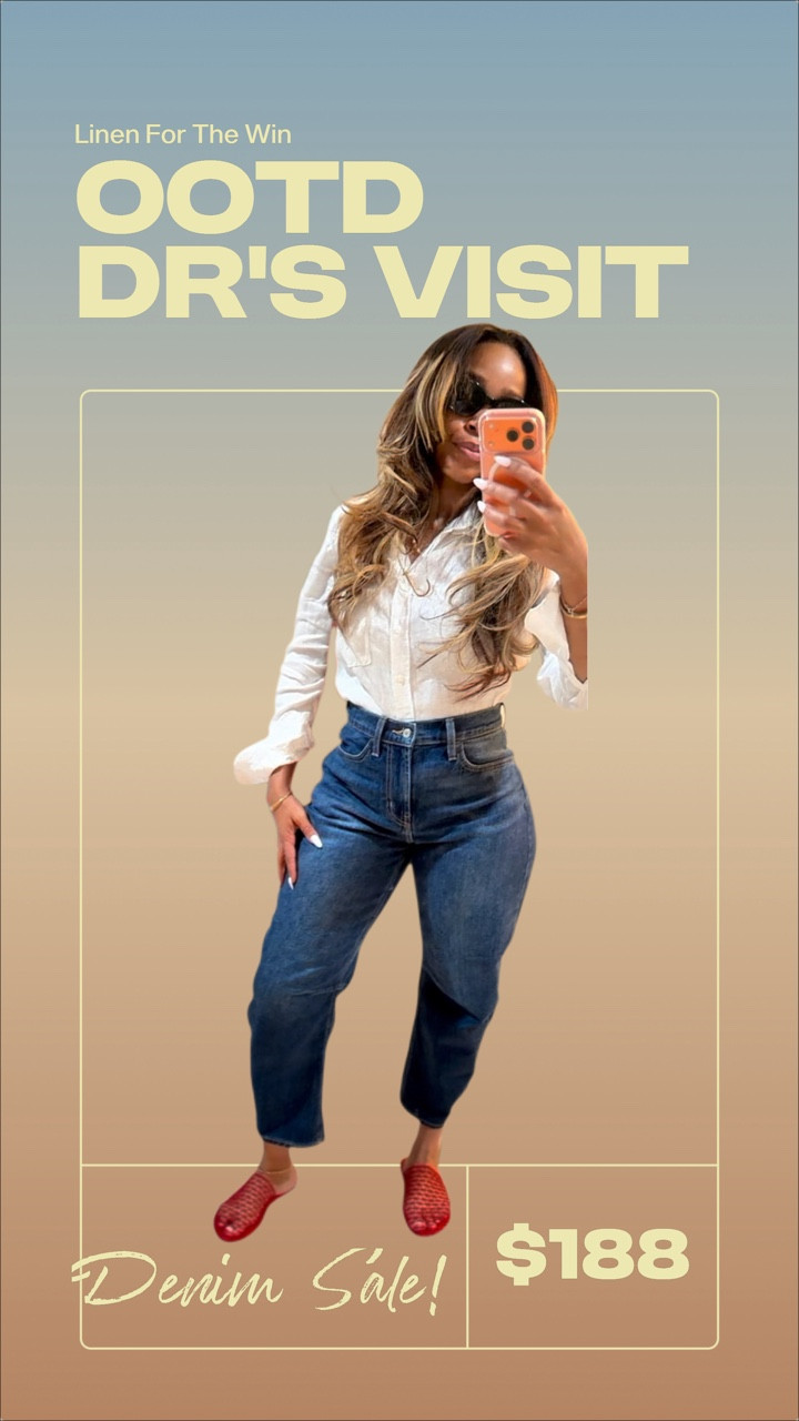 Effortless but make it elevated ❤️ Ladies we ALL need a white linen shirt in our capsule wardrobe. This one is chef’s kiss 🤌🏽 and the denim ate… did I mention they’re ON SALE TODAY! 😳 Comment “Shop” for links!💁🏽‍♀️ #ootd #styleinspo #fashionover30

#LTKOver40 #LTKSaleAlert #LTKootd