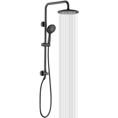 BRIGHT SHOWERS Rain Shower Head System with Rainfall & Handheld Heads, Adjustable Holder, Brass Rail, 60" Hose, Oil-Rubbed Bronze, 2.5 GPM | Target