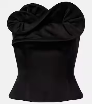 Ruffled wool and silk bustier top | Mytheresa (US/CA)