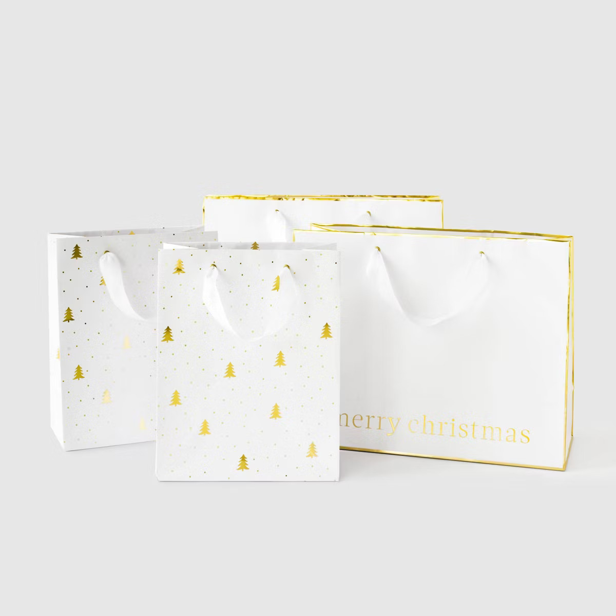 Set of 4 White and Gold Gift Bags - Sugar Paper + Target | Target