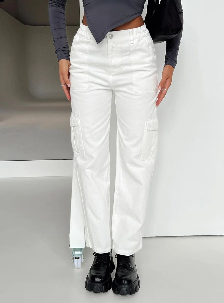 Pawley Cargo Pants White | Princess Polly US