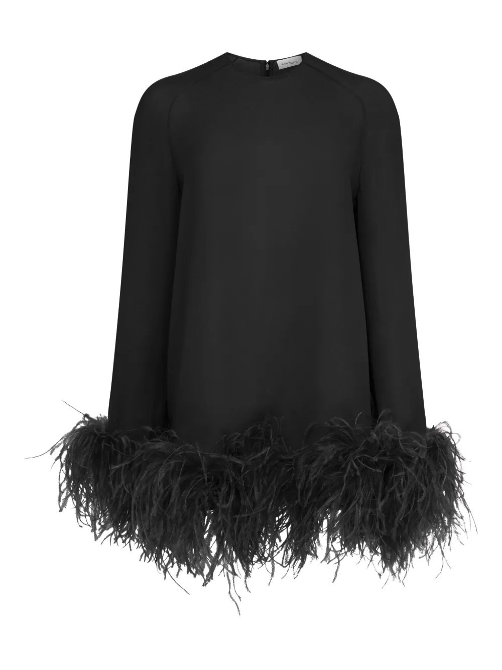 16Arlington Hodi feather-trim mini dress - Black | Farfetch Global