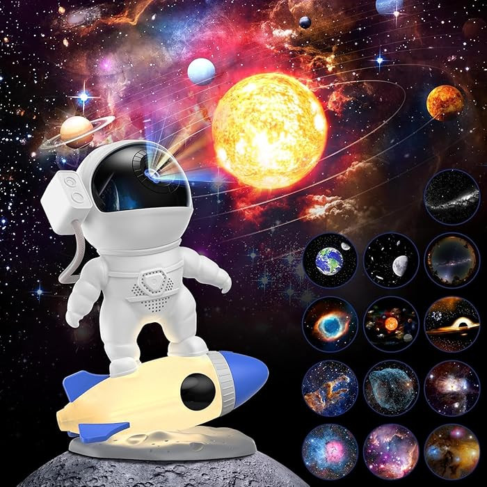 Galaxy Projector, 12 in 1 HD Planetarium Astronaut Galaxy Projector for Bedroom, Galaxy Star Nigh... | Amazon (US)