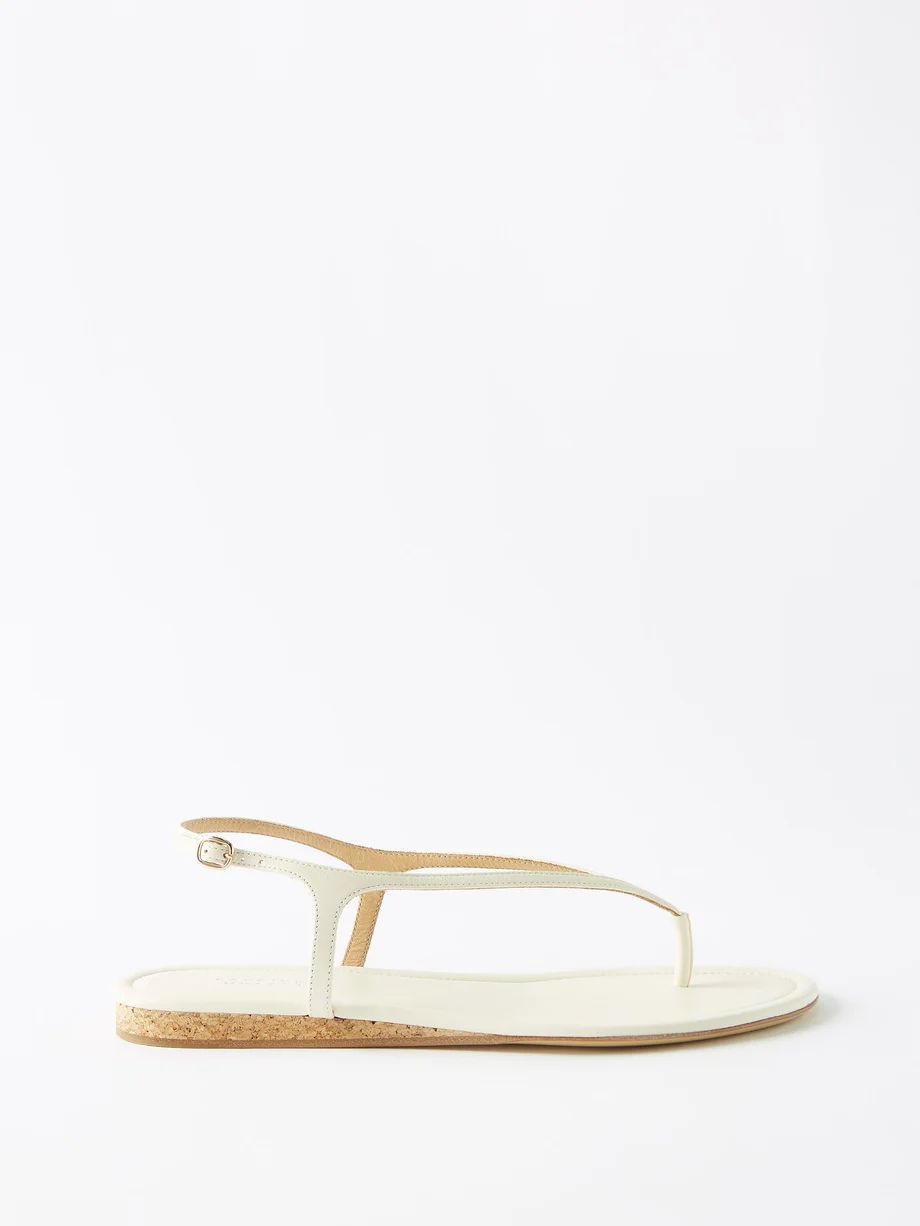 Gia slingback leather sandals | Matches (US)