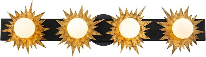 Lucas + McKearn Lighting Collection BB90417-4 Soleil Bathroom Vanity Light WZC+Gold | Amazon (US)