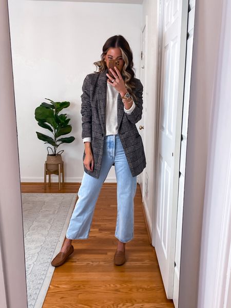 These loafers are super comfy and are the perfect shoe for work or play! Blazer runs slightly big. Wearing a small. Jeans fit tts.

#LTKstyletip #LTKworkwear #LTKSeasonal