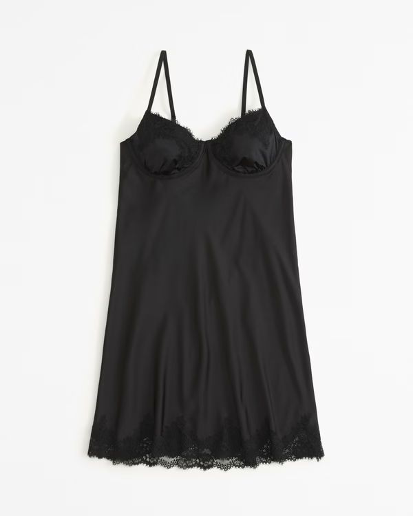 Women's Lace and Satin Nightie | Women's Intimates & Sleepwear | Abercrombie.com | Abercrombie & Fitch (US)