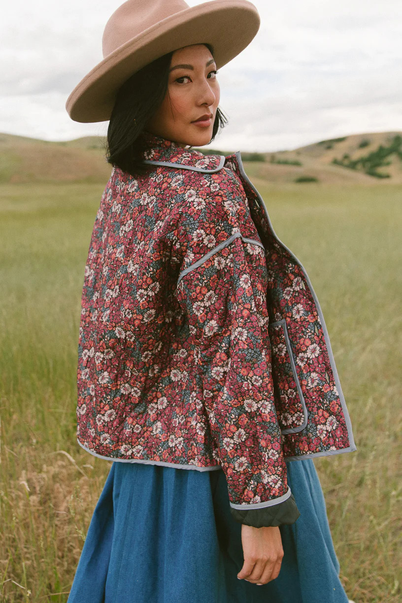 Raquel Quilted Jacket in Floral | Ivy City Co