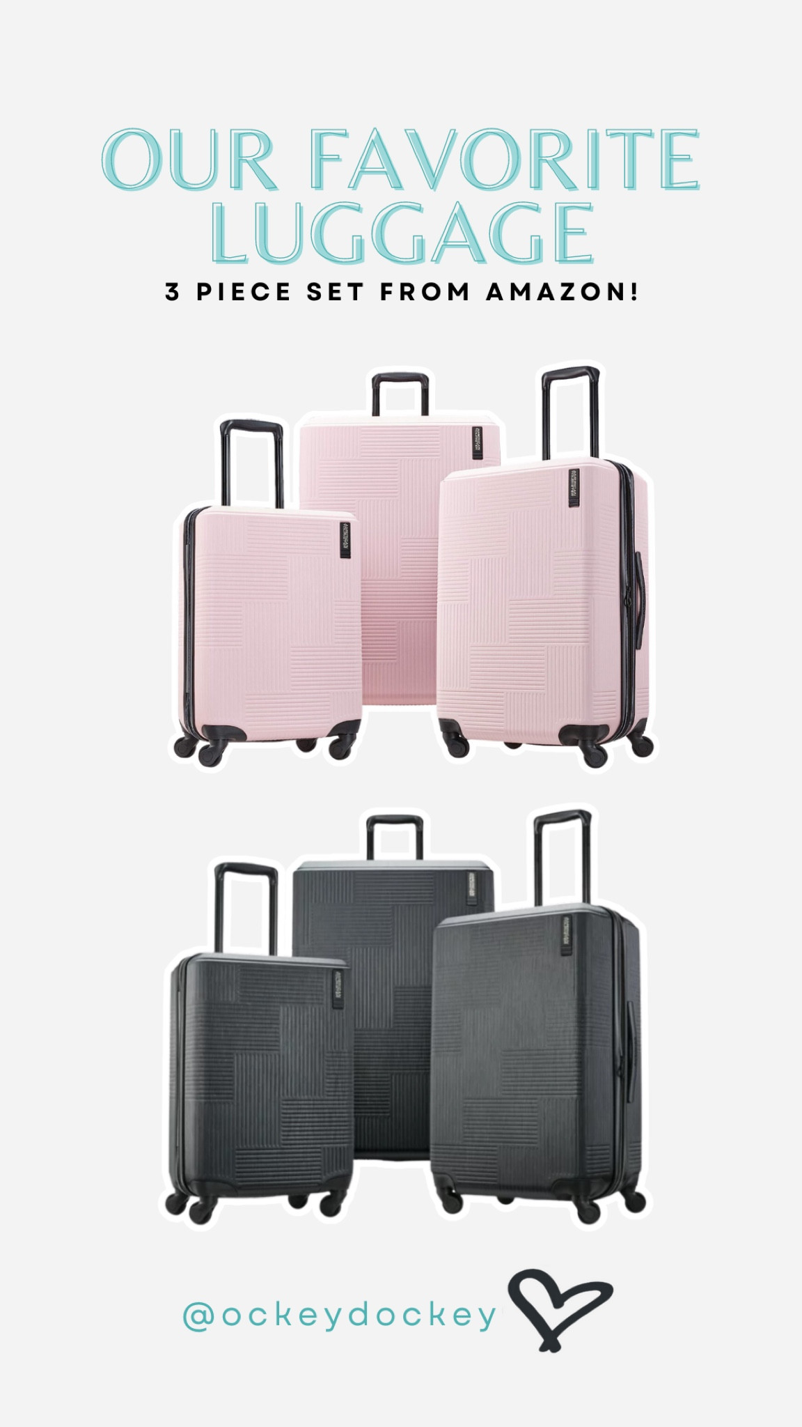 Our favorite luggage! This Amazon luggage travels with us everywhere we go! 