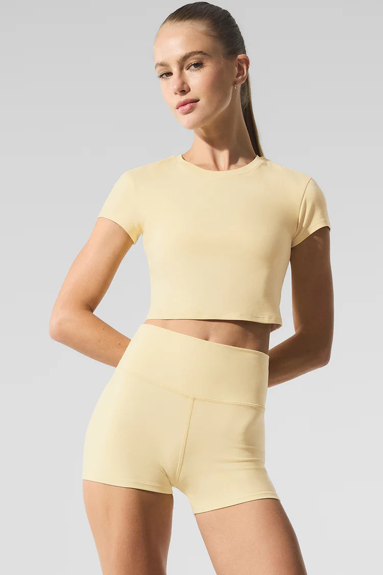 Alosoft Crop Finesse Short Sleeve | Alo Yoga (US)