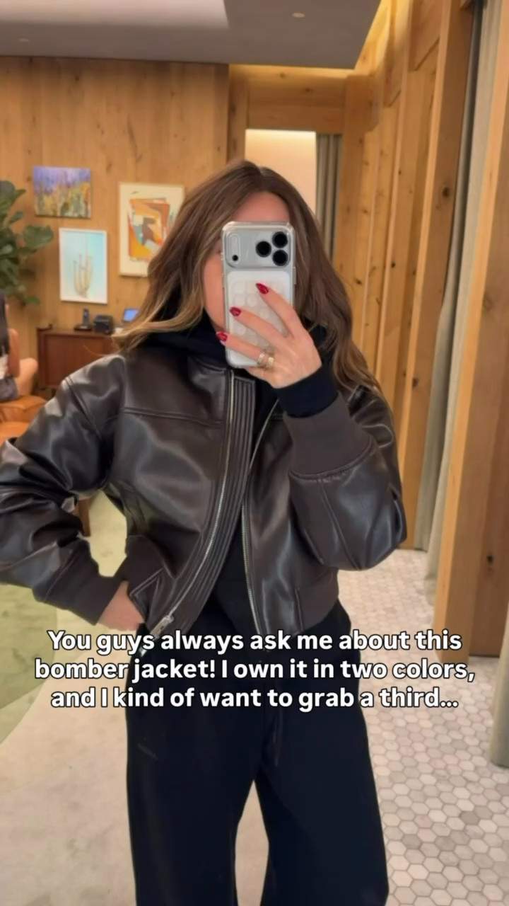 My favorite leather jacket!! @Aritzia 