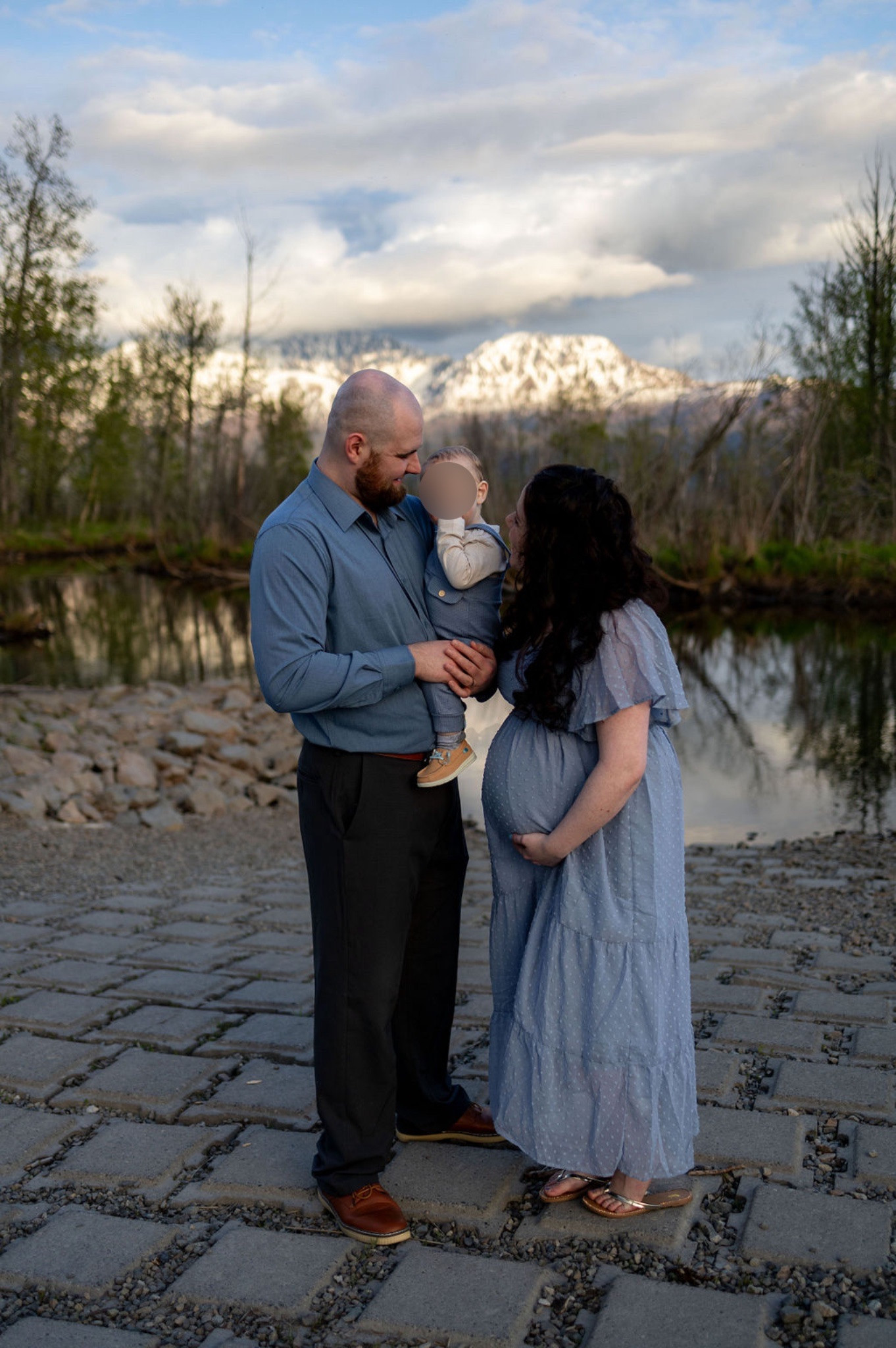 Maternity dress | pregnant dress | pregnancy dress | Maternity outfit | pregnant outfit | pregnancy outfit | Maternity | bump | pregnant | pregnancy | bump friendly | blue dress | maternity photoshoot 

#LTKFamily #LTKBump #LTKFindsUnder50