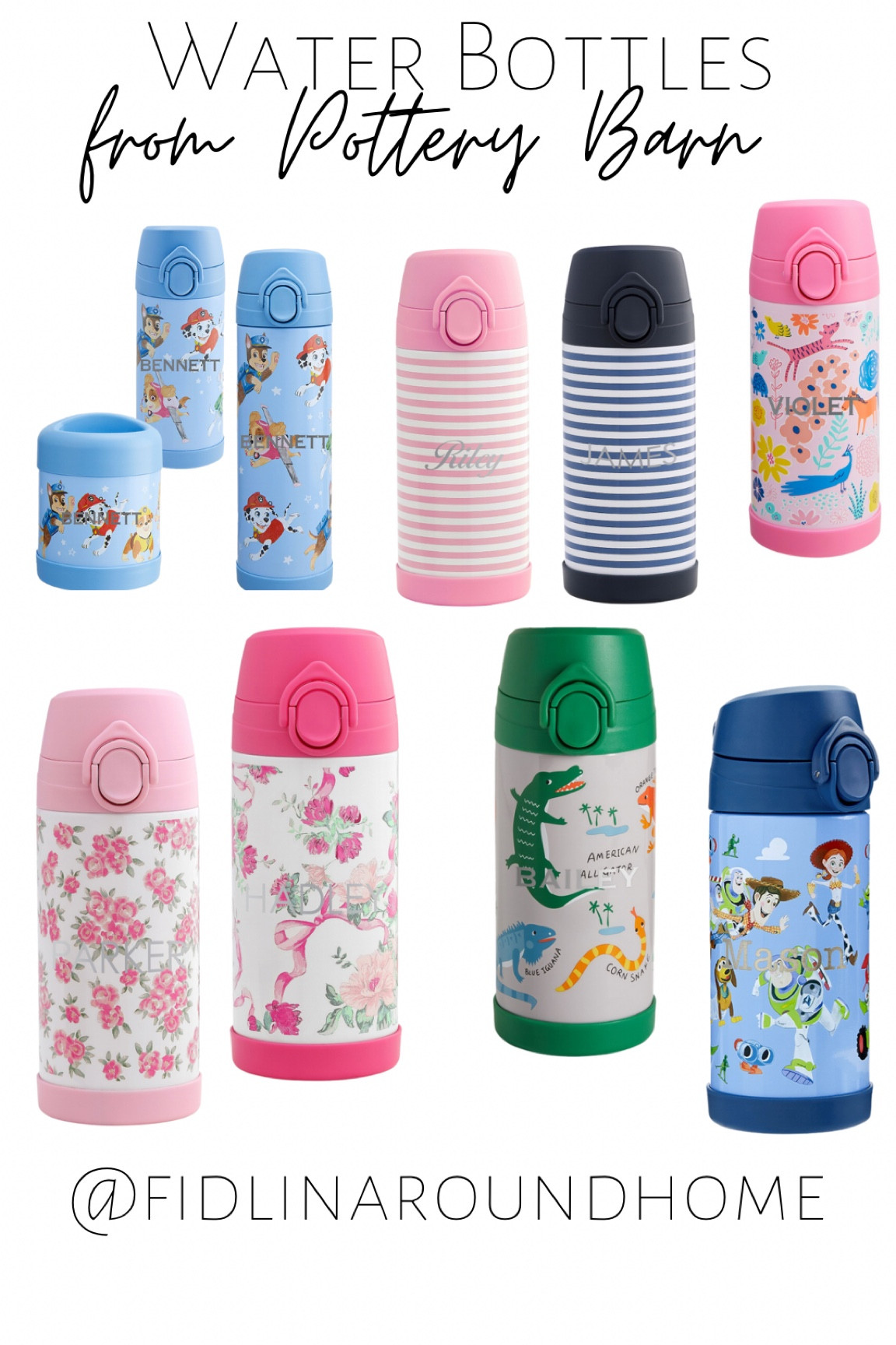 Adorable monogrammed toddler and kid water bottles !!! From pottery barn - make great Valentine and birthday gifts too!

#LTKfamily #LTKkids #LTKGiftGuide
