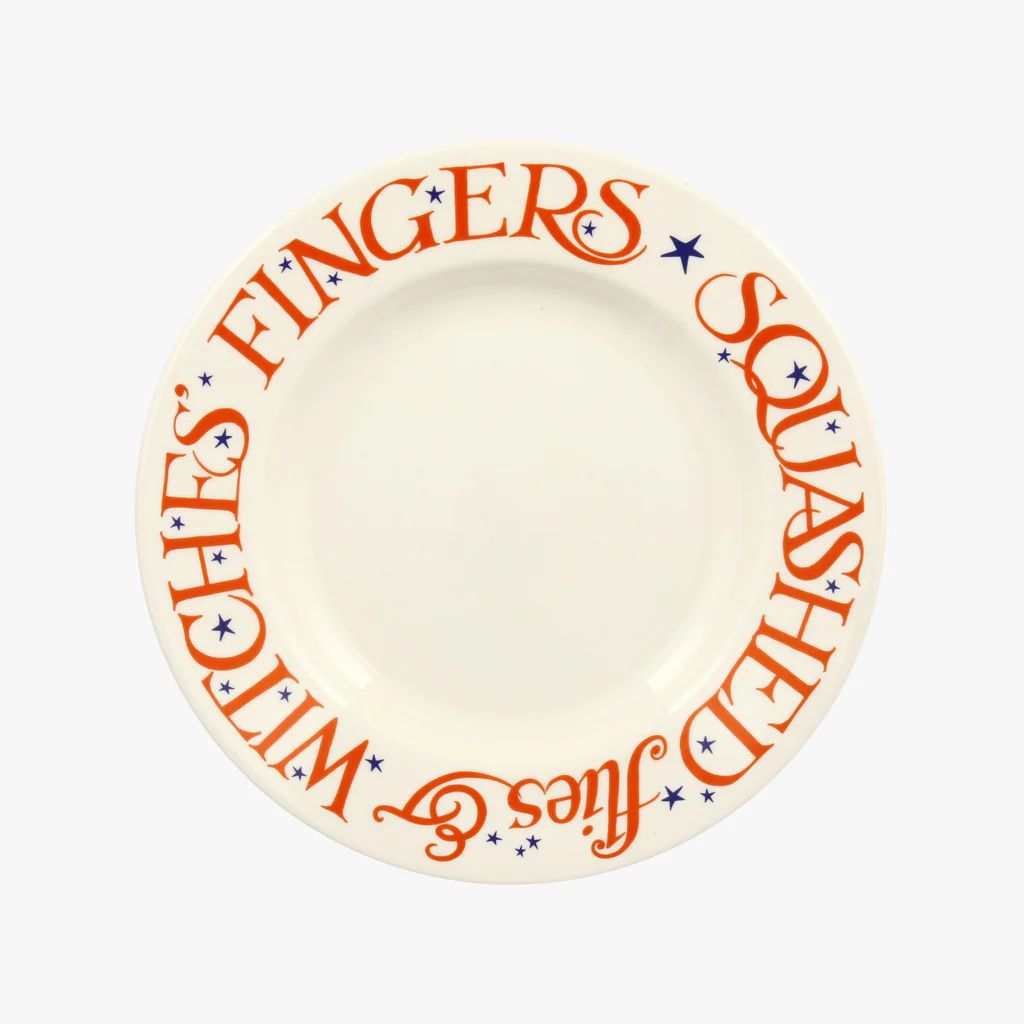 Halloween Toast Witches Fingers 8 1/2 Inch Plate | Emma Bridgewater (UK)