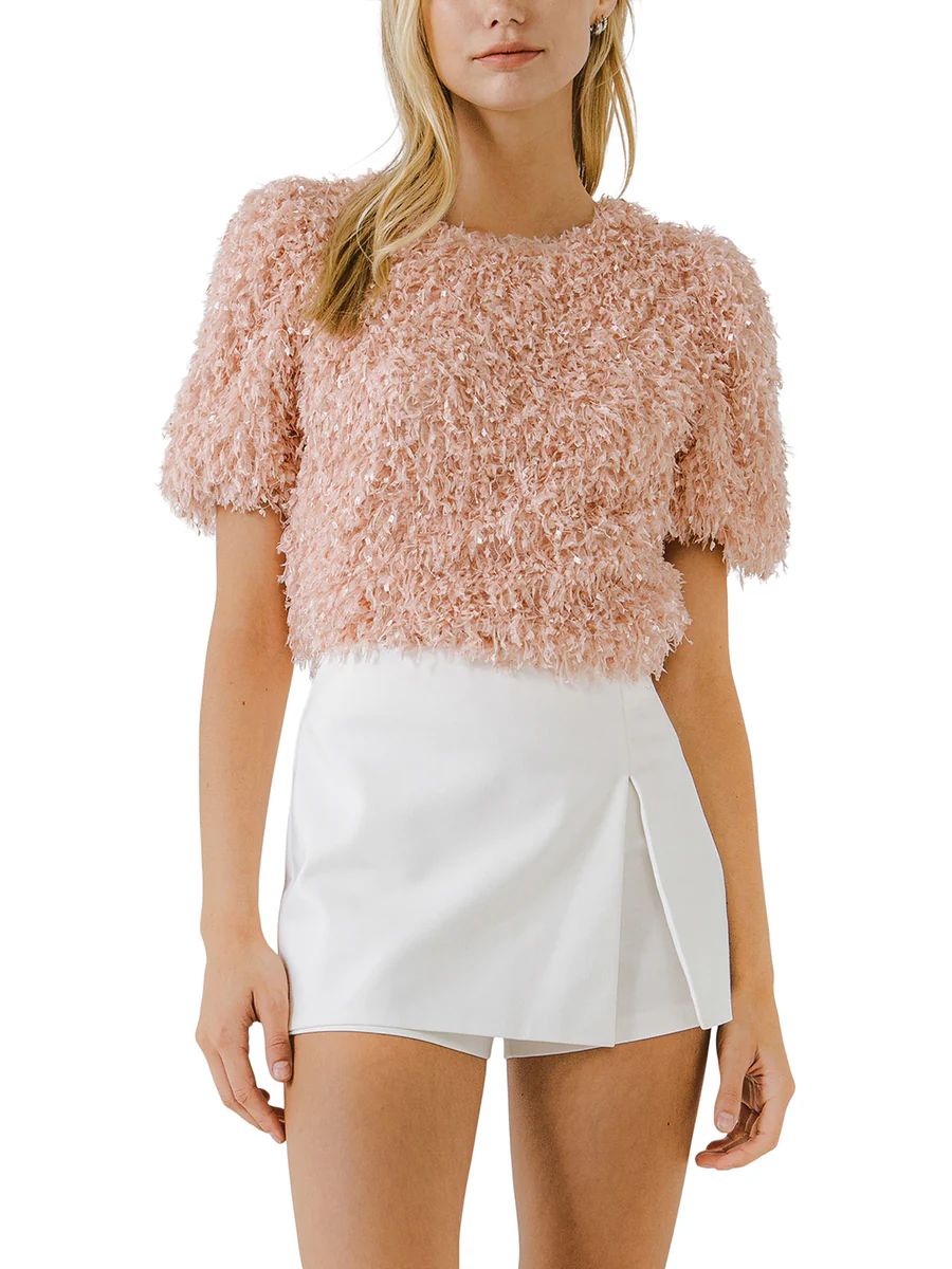 Fuzzy Feather Top | Lord & Taylor
