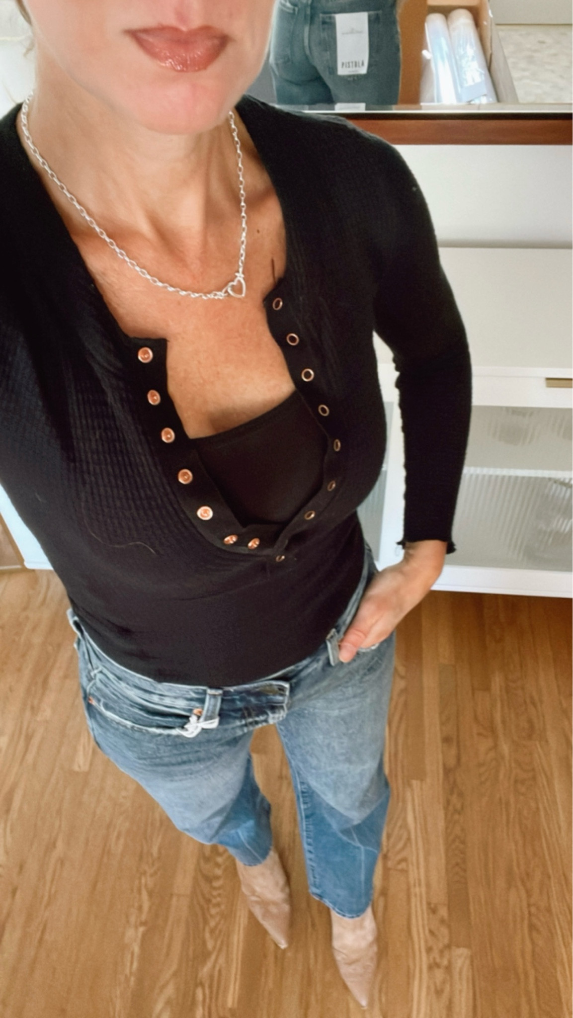 My new slight barrel jeans - Pistola Lexi jeans 

#LTKOver40
