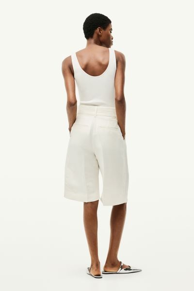 Linen-blend belted shorts | H&M (UK, MY, IN, SG, PH, TW, HK)