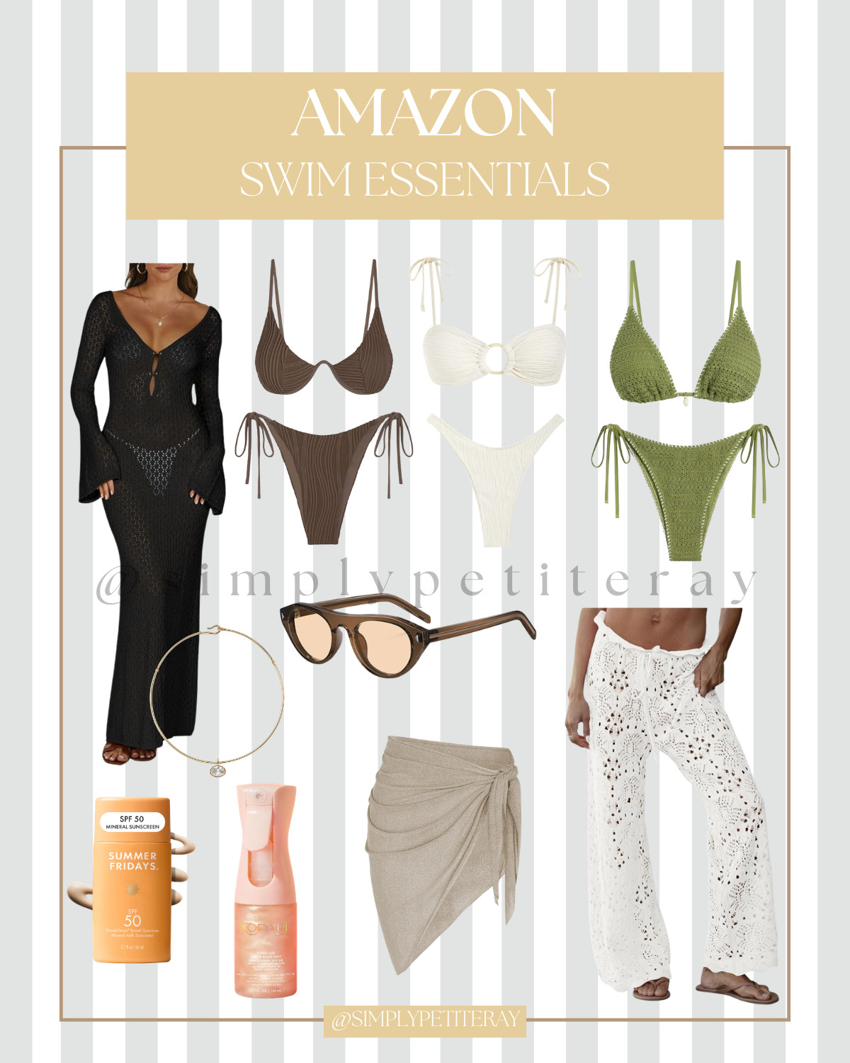 Essential swimwear and beach accessories! Perfect for a stylish and relaxing summer day.  

Amazon Swim Essentials, Swimwear Must Haves, Beach Accessories, Summer Beach Style, Poolside Essentials, Resort Wear, Vacation Fashion, Coastal Chic, Beach Day Outfits, One Piece Swimsuits, Cover Ups, Summer Travel Essentials, Women's Swimwear, Amazon Summer Finds
#AmazonSwimEssentials 
#SwimwearStyle #BeachAccessories #SummerStyle #PoolsideChic #VacationFashion #BeachDay #AmazonFinds
 

 #LTKootd #LTKSeasonal #LTKSwim