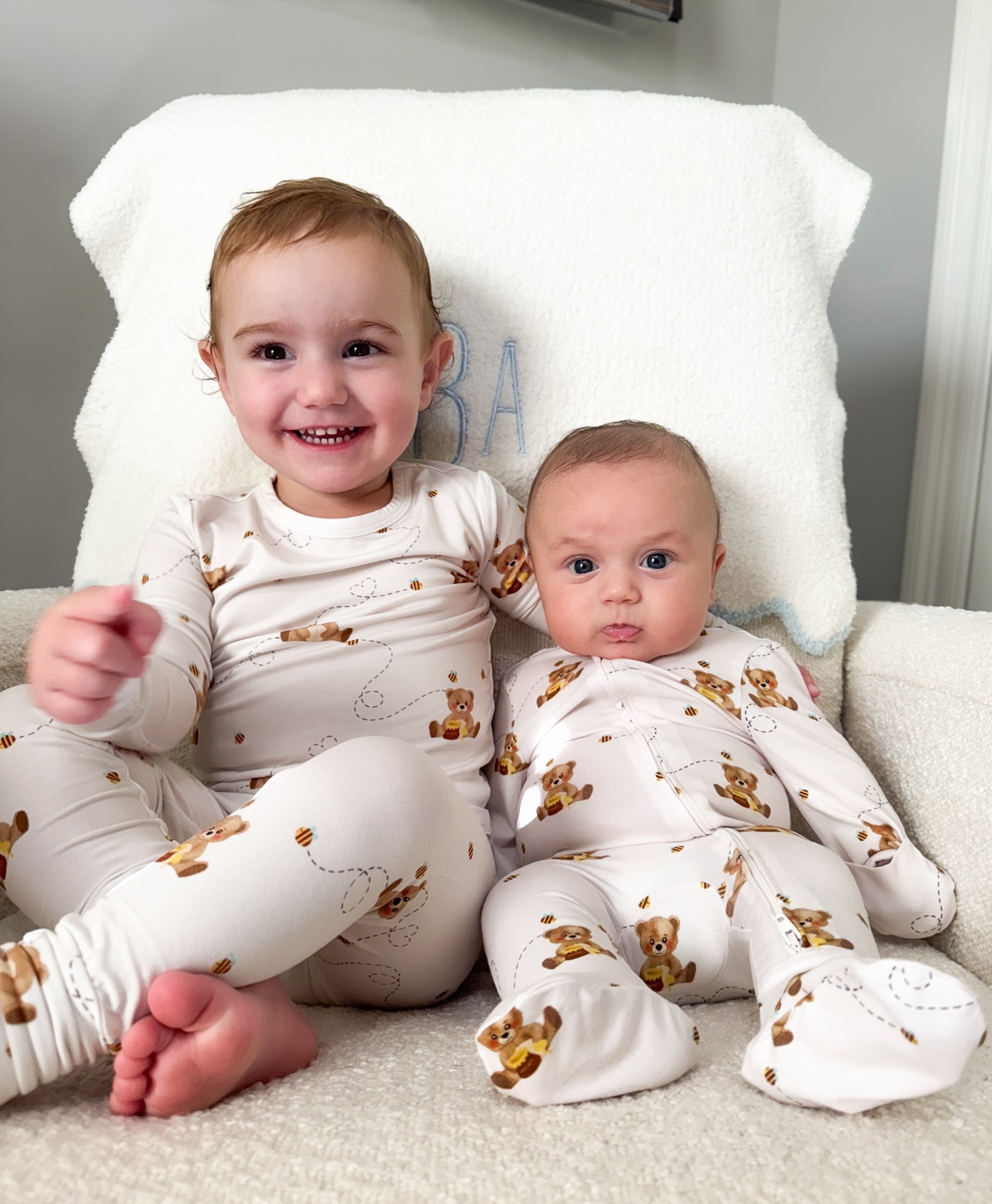 Our friends at #banditbabies sent Millie + Todd matching pjs and we are in LOVE! (Also, they're having a pj sale right now!)

#LTKKids #LTKBaby