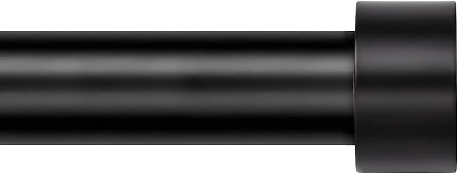Zeerobee Curtain Rods for Windows 66 to 120, 1 Inch Black Curtain Rod Set, Heavy Duty Drapery Rod... | Amazon (US)