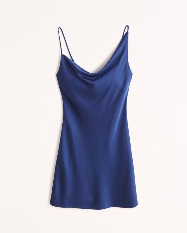 Asymmetrical Cowlneck Mini Dress | Abercrombie & Fitch (US)