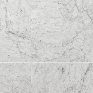Carrara White 12 in. x 12 in. Polished Marble Floor and Wall Tile (10 sq. ft./Case) | The Home Depot