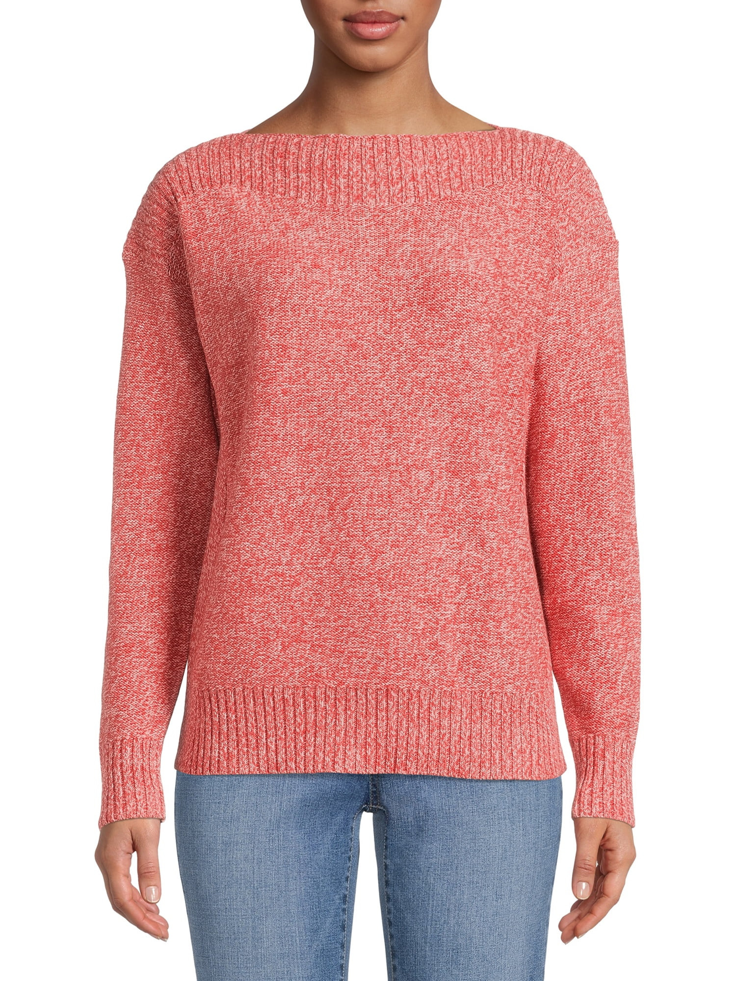 Time and Tru Women's Boat Neck Sweater | Walmart (US)