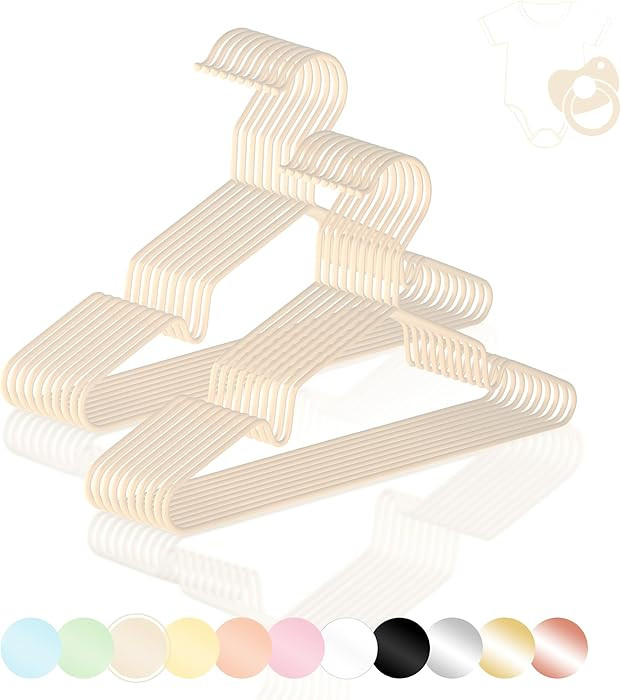 ROW&LINE® – KINDER Kleiderbügel (30 cm) – 20 Stück (beige) – platzsparende Kinderkleider... | Amazon (DE)
