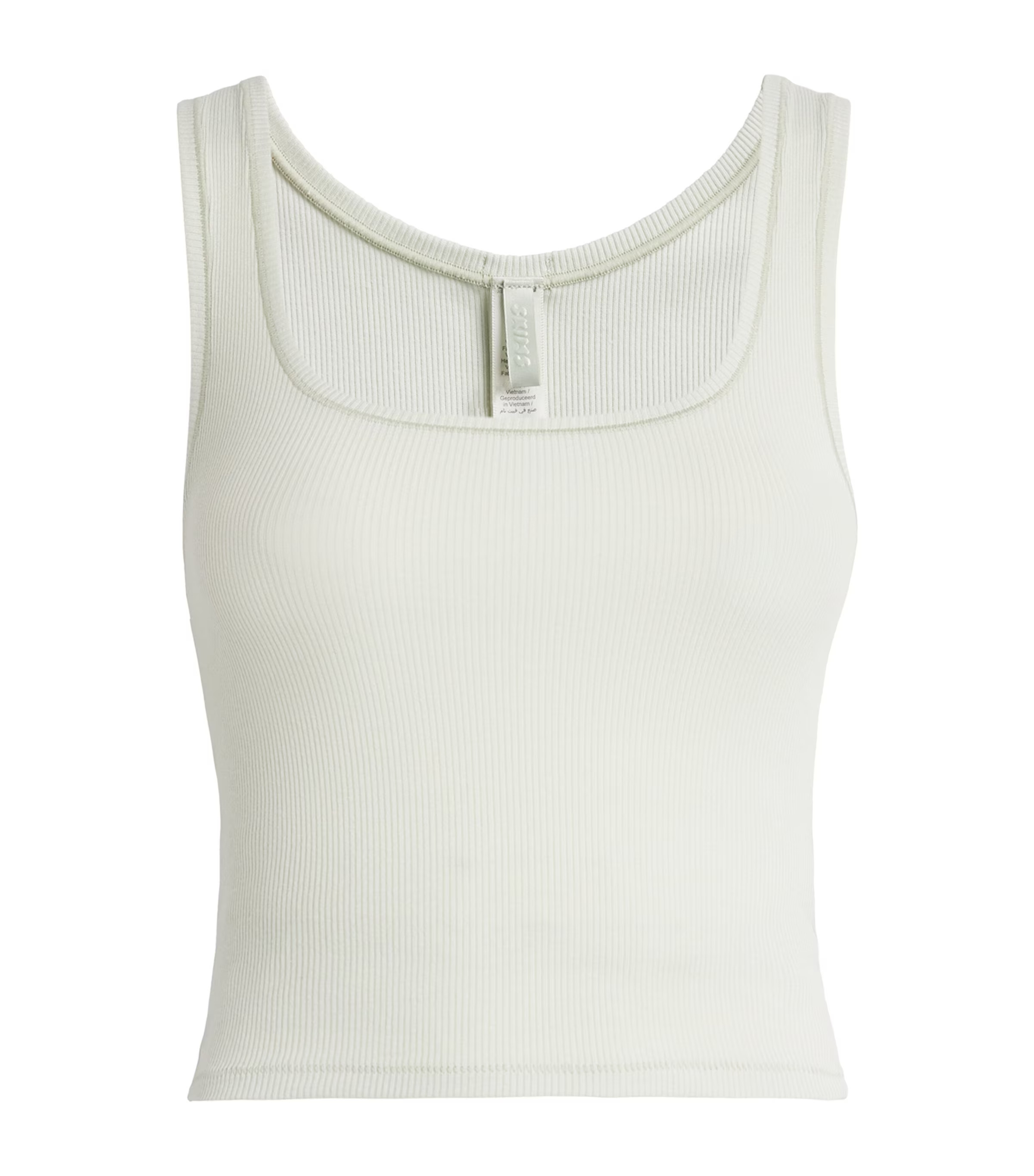 Skims Stretch-Cotton Ribbed Tank Top | Harrods
