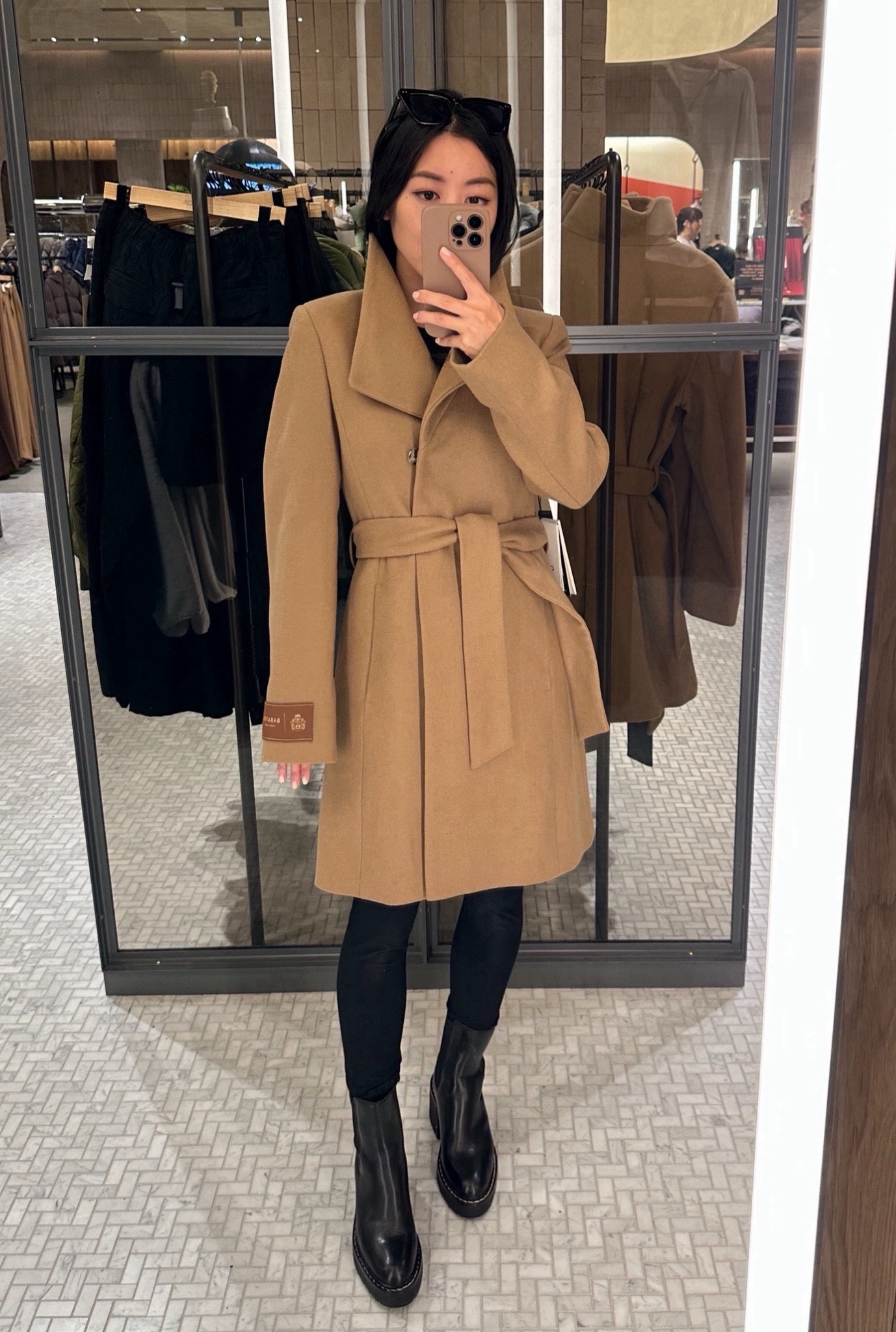 Trying on the sale Aritzia Connor wrap coat, one of their classics that come back each year.

This is the shorter version, and I’m trying on xxs which is slim fit and flattering on me with sleeves a tad long.  

It also comes in a longer length which I personally like since I prefer midi lengths 

For fabric choices, there is melton or virgin wool which is thinner and more slim fit looking , and also wool cashmere which feels slightly thicker with a plush hand feel 


#LTKStyleTip #LTKSeasonal #LTKSaleAlert