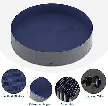 Niubya Foldable Dog Swimming Pool, Collapsible Hard Plastic, Portable Bath Tub for Pets Dogs and ... | Amazon (US)