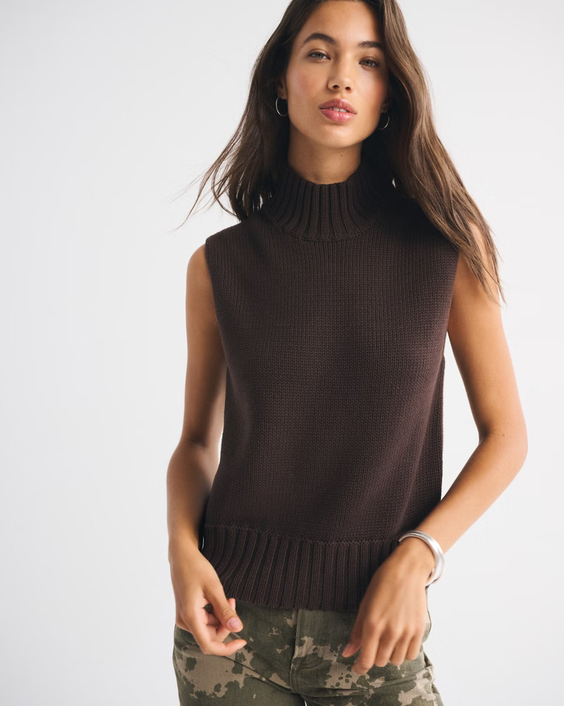 Mockneck Sweater Shell Top | Abercrombie & Fitch (US)