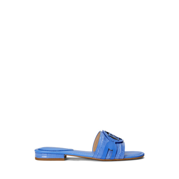 Alegra Crocodile-Embossed Leather Sandal | Ralph Lauren (UK)