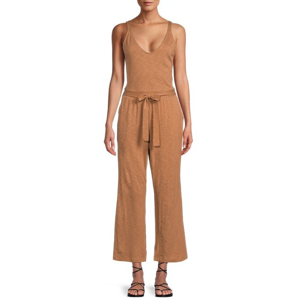 Time and Tru Women's Sleeveless Jumpsuit - Walmart.com | Walmart (US)