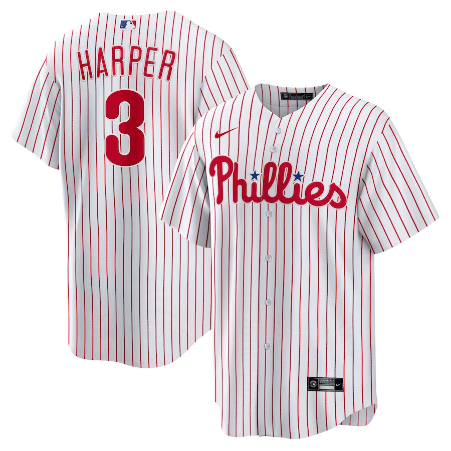 Bryce Harper Philadelphia Phillies Nike Home Replica Player Name Jersey - White | Fanatics