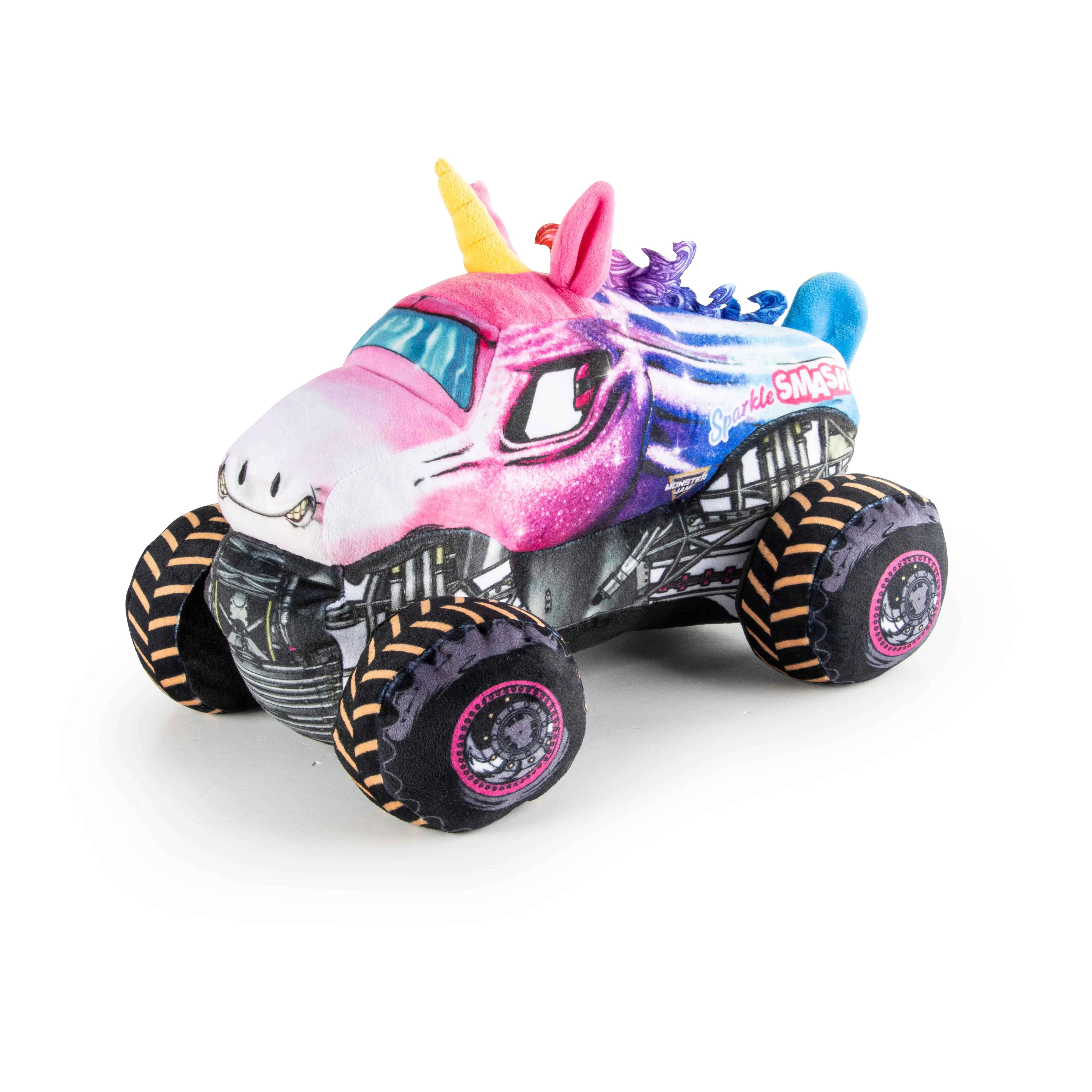 Monster Jam Sparkle Smash Pillow Buddy, Kids, Polyester Velour, Pink, Feld Entertainment | Walmart (US)