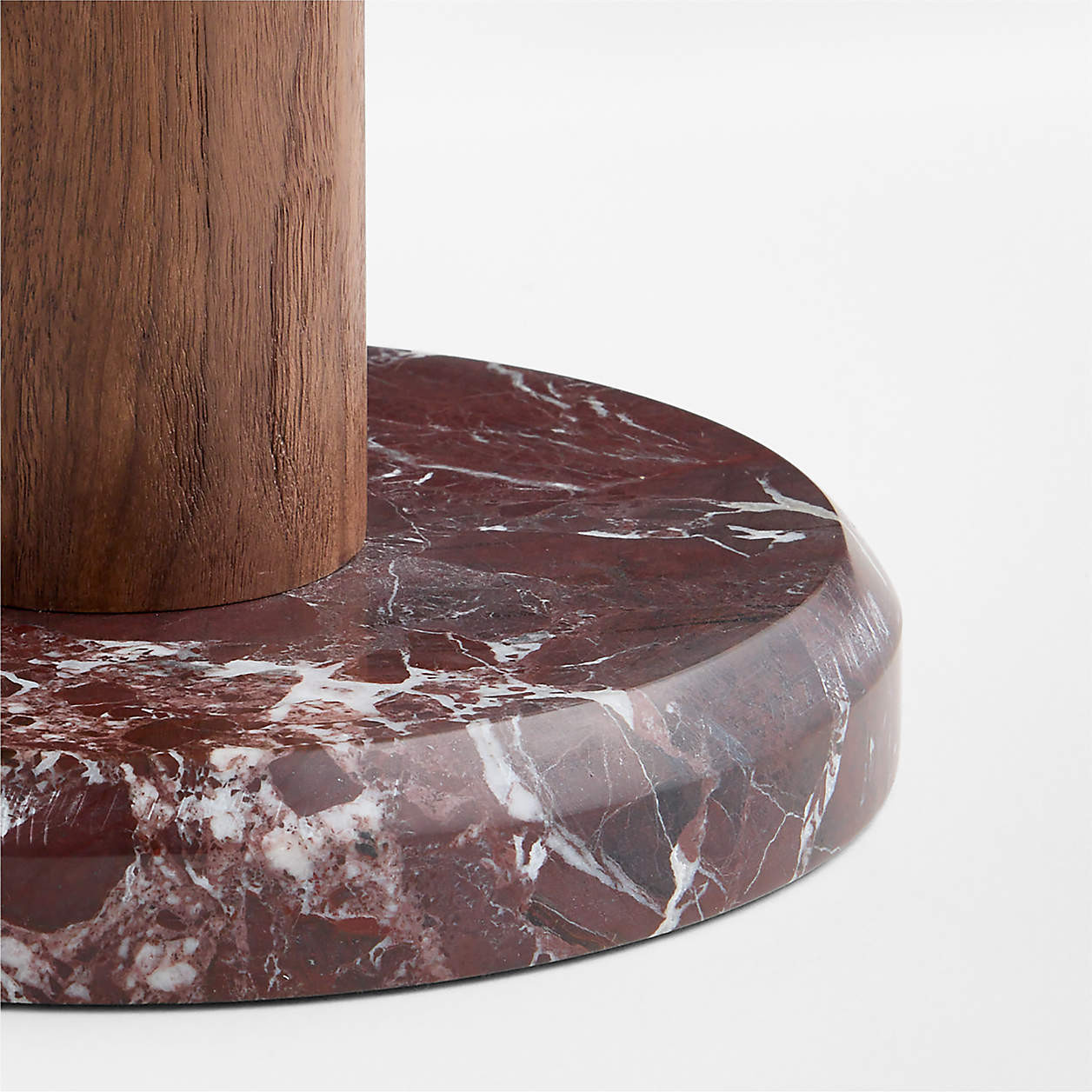 Aston Wood and Marble Table Lamp with Glass Shade 20" | Crate & Barrel | Crate & Barrel