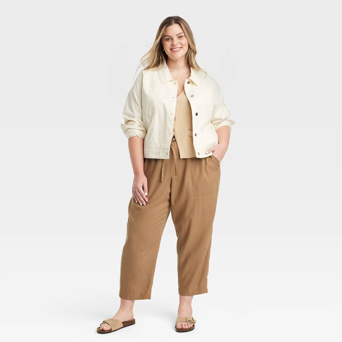 Women's Trucker Jacket - Universal Thread™ Cream | Target