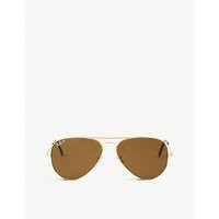Ray-Ban Original aviator metal-frame sunglasses with brown lenses RB3025 58, Mens, Arista | Selfridges
