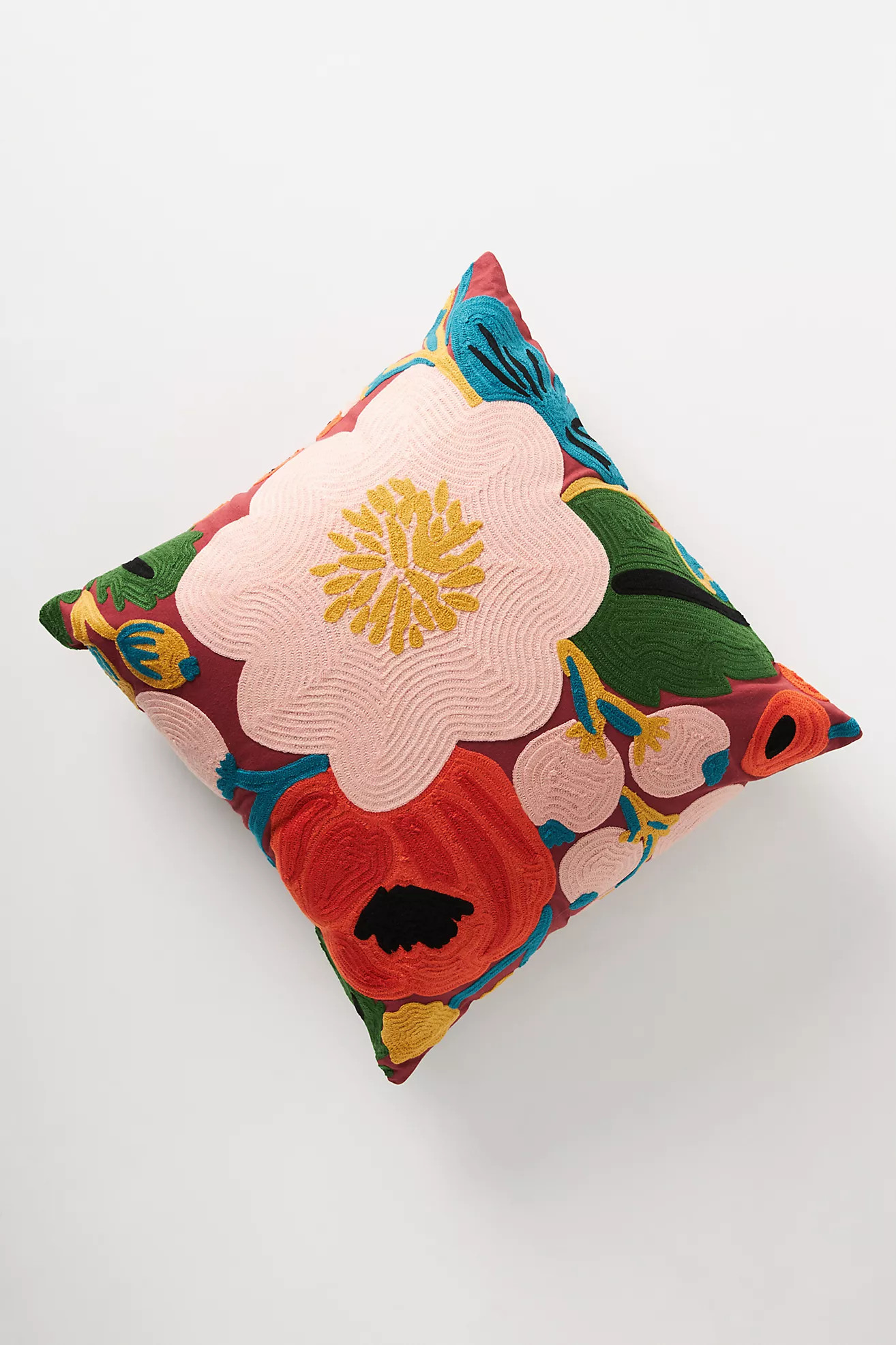 Rifle Paper Co. x Loloi Vintage Blossoms Embroidered Pillow | Anthropologie (US)