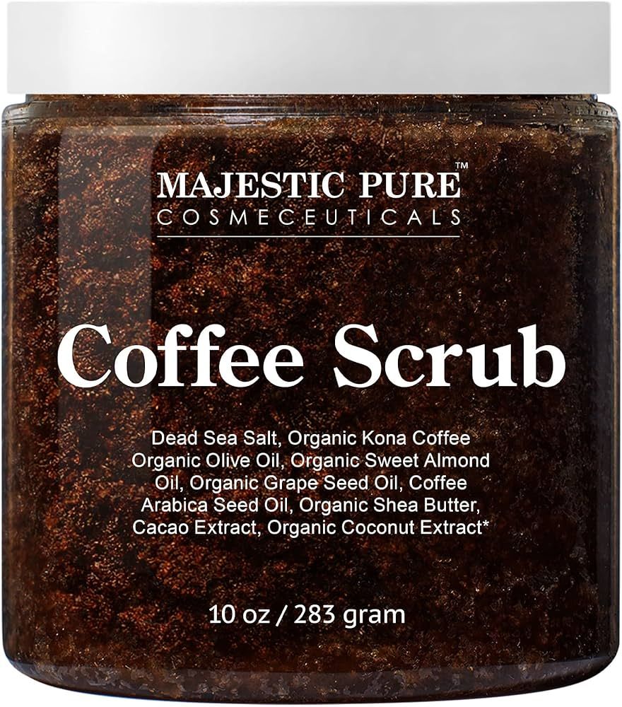 MAJESTIC PURE Arabica Coffee Scrub - All Natural Exfoliating Body Scrub for Skin Care, Stretch Ma... | Amazon (US)